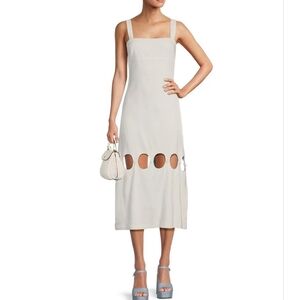 Antonio Melani Amalia Linen Blend Square Neck Sleeveless Circle Cut Out